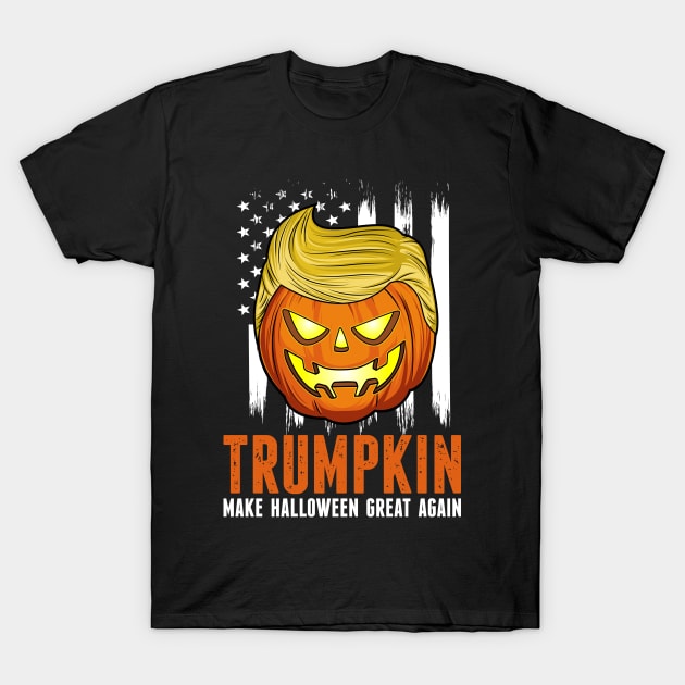 Funny Trumpkin Make Halloween Great Again Gift T-Shirt by HCMGift